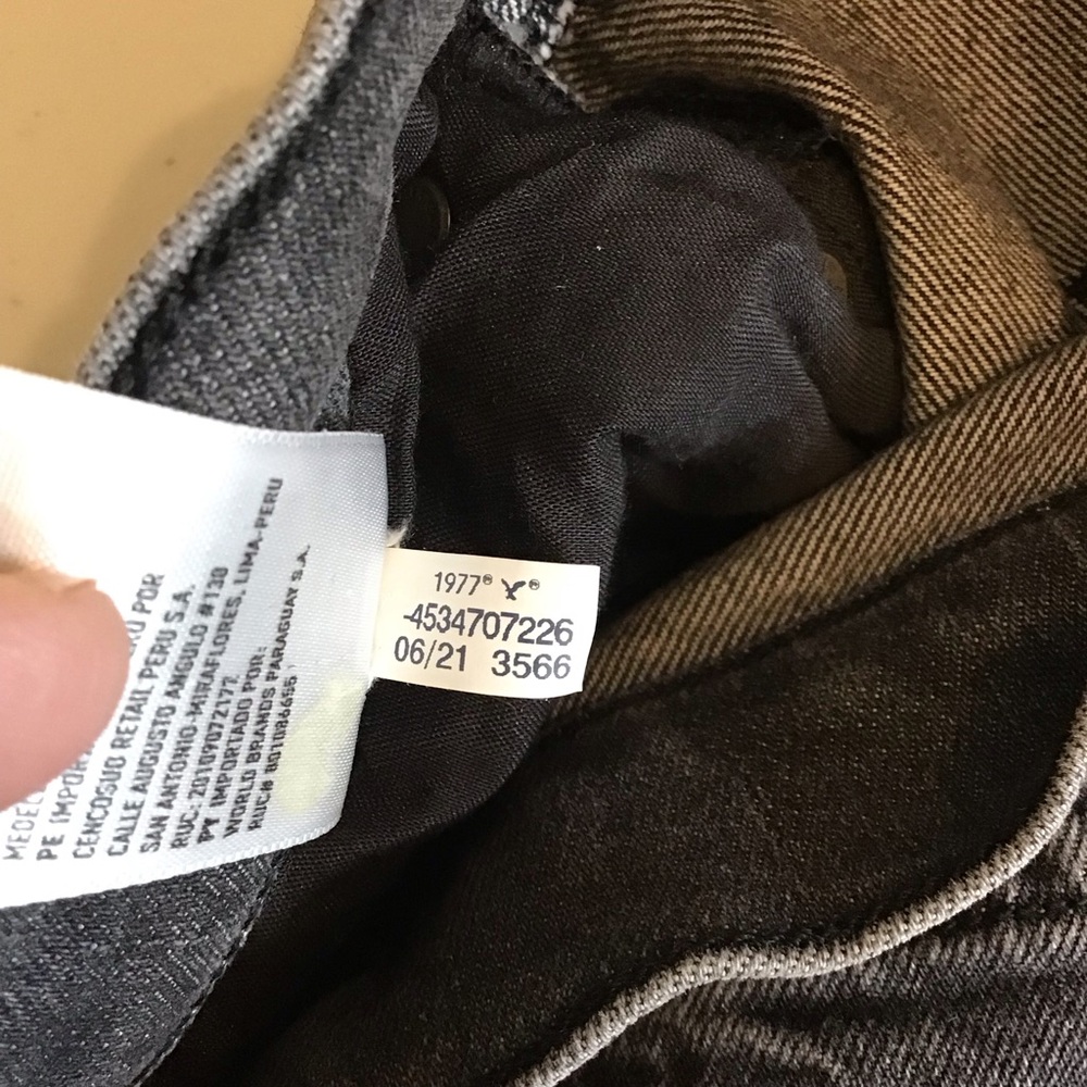 American Eagle 10 Baggy Jeans High Rise Women’s Gray 100% Cotton 2021 - Picture 9 of 10